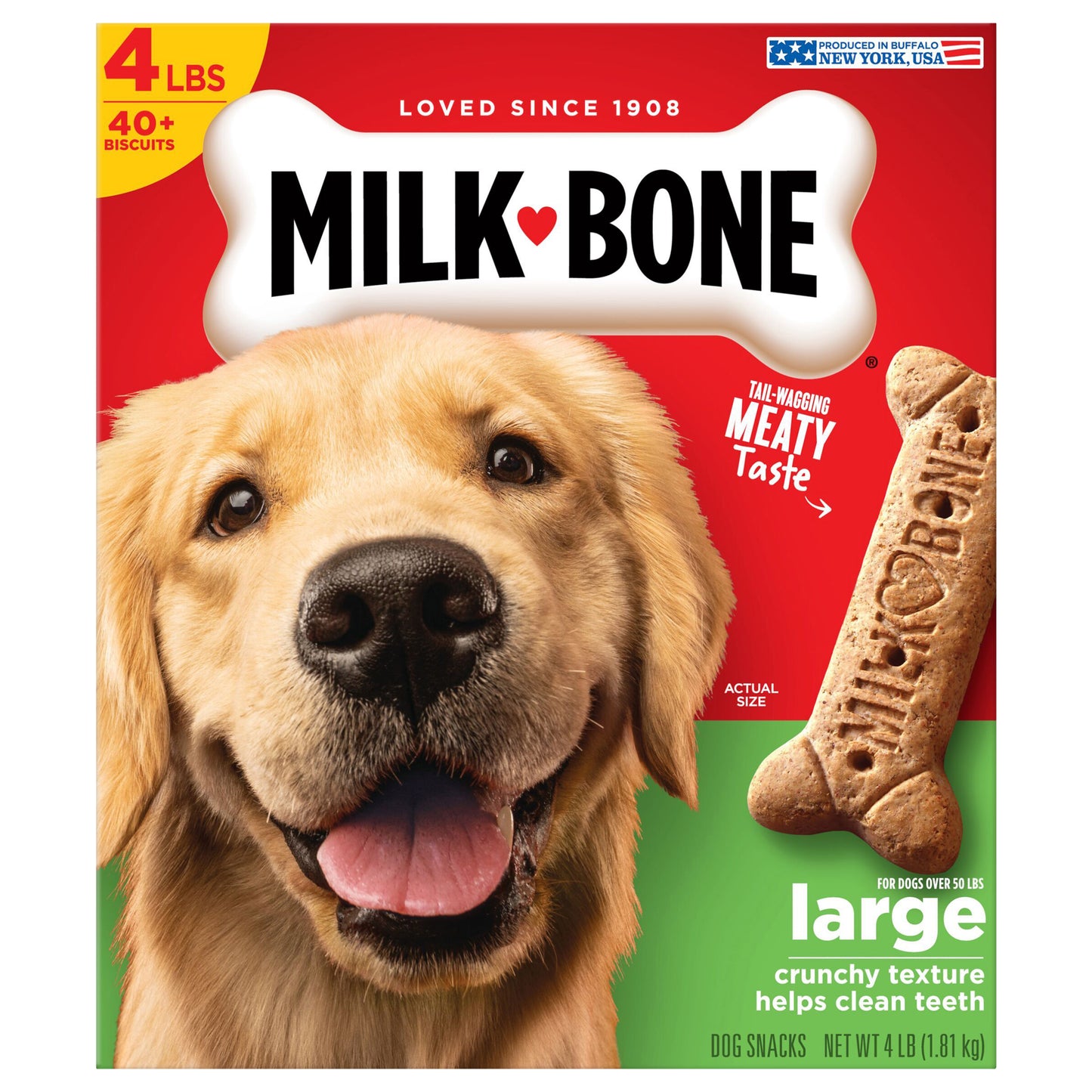 Milk-Bone Original Biscuits, Large Dog Treats, 4 Lb.