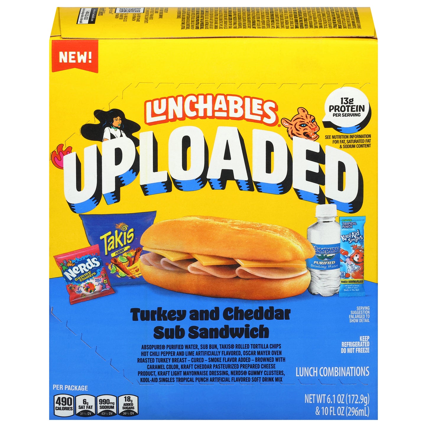 Lunchables Uploaded Turkey and Cheddar Sub Sandwich Lunch Combinations 1 Kit