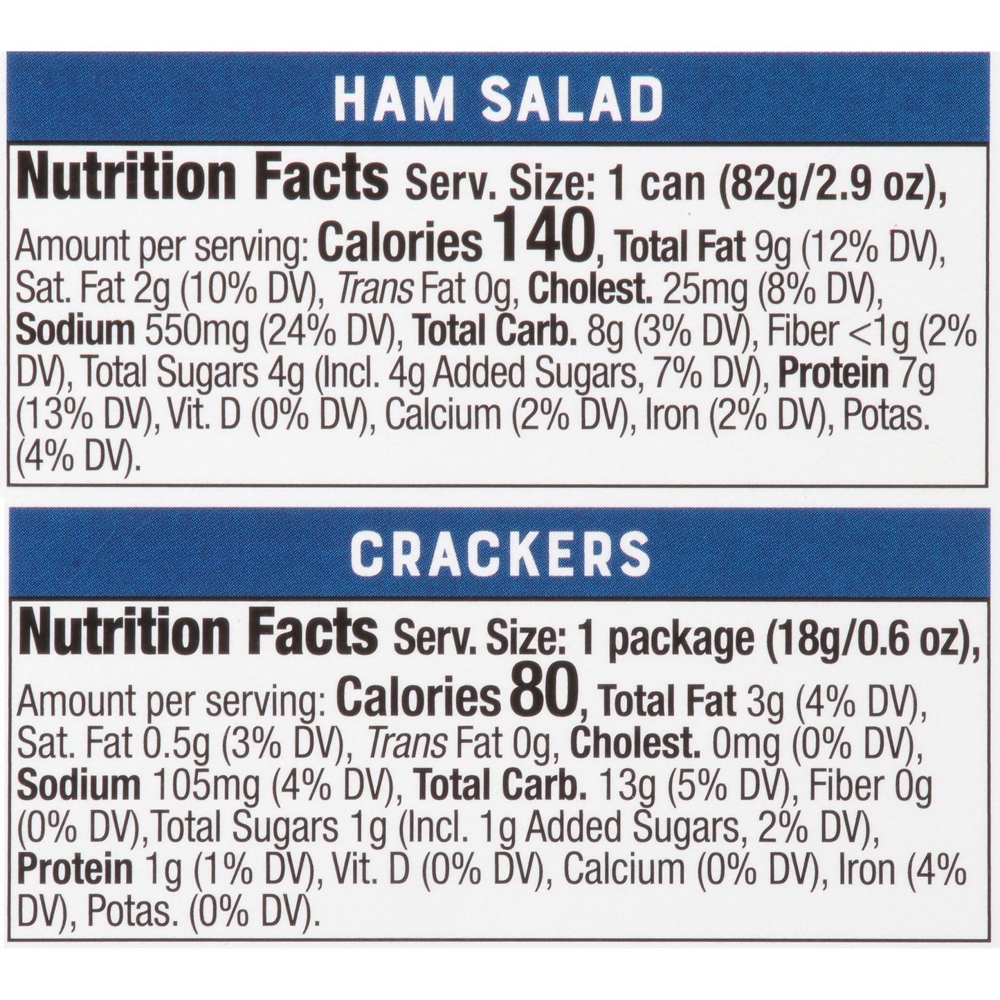 Bumble Bee® Snack on the Run! Ham Salad with Crackers Kit 3.5 oz. Box