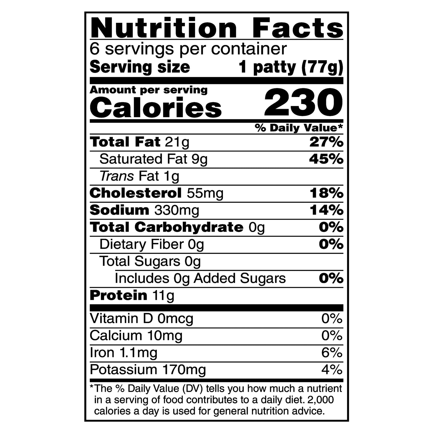 Ball Park Fully-Cooked Flame Grilled Original Beef Patties, Frozen, Resealable Package, 6 Count