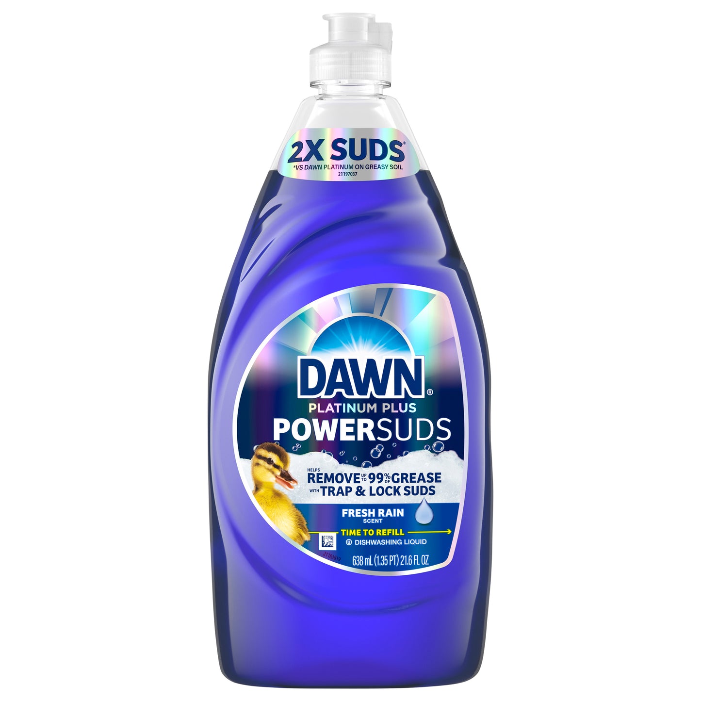 Dawn Platinum Plus PowerSuds Liquid Dish Soap, 21.6 oz. Bottle