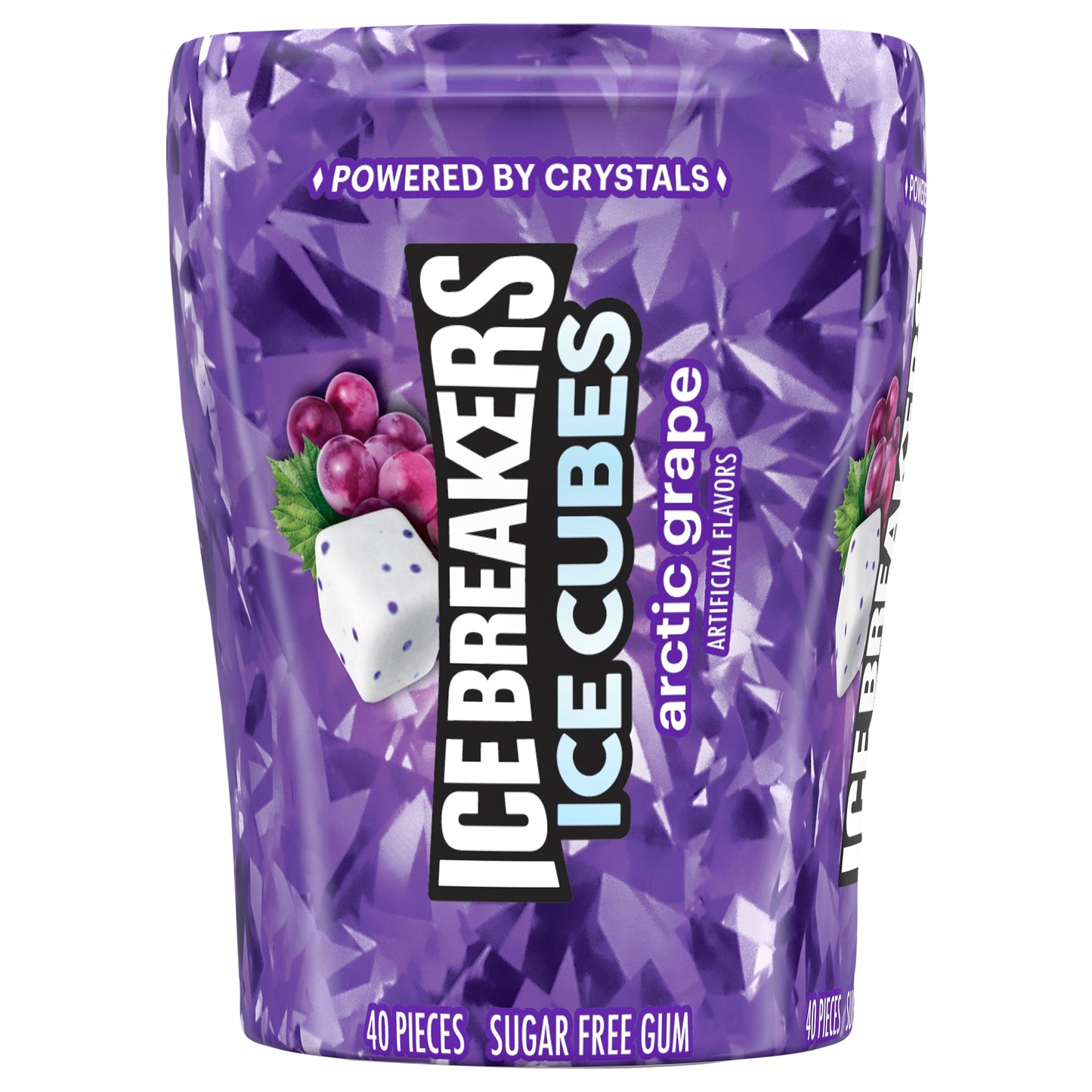 ICE BREAKERS Ice Cubes Arctic Grape Sugar Free Chewing Gum Bottle, 3.24 oz (40 Pieces)