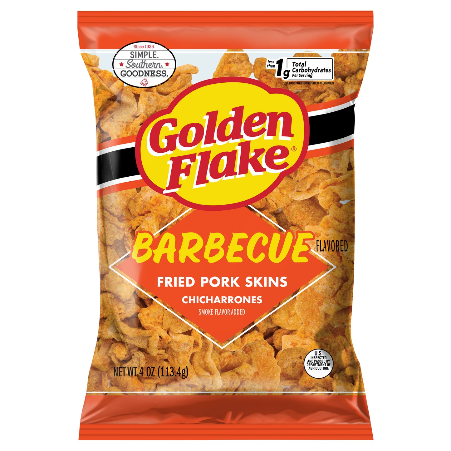 4 oz Golden Flake BBQ Pork Rinds