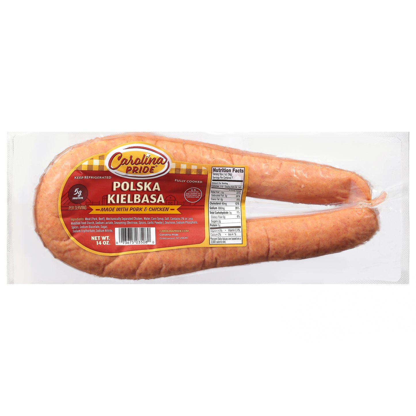 Carolina Pride Polska Kielbasa 14 oz