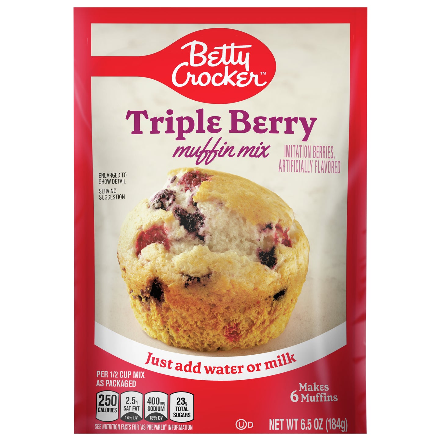 Betty Crocker Triple Berry Muffin Mix, 6.5 oz.