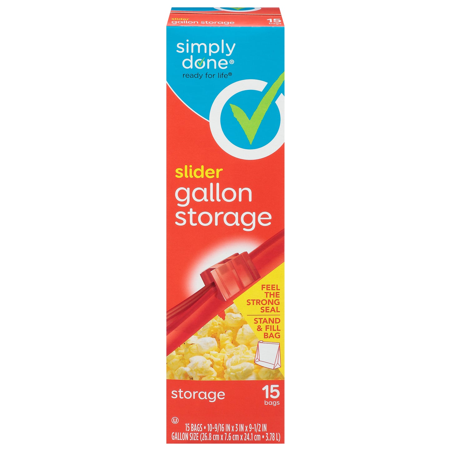 Simply Done Gallon Slider Storage Bags 15 ea