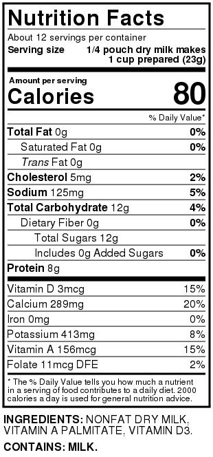 Instant Nonfat Dry Milk