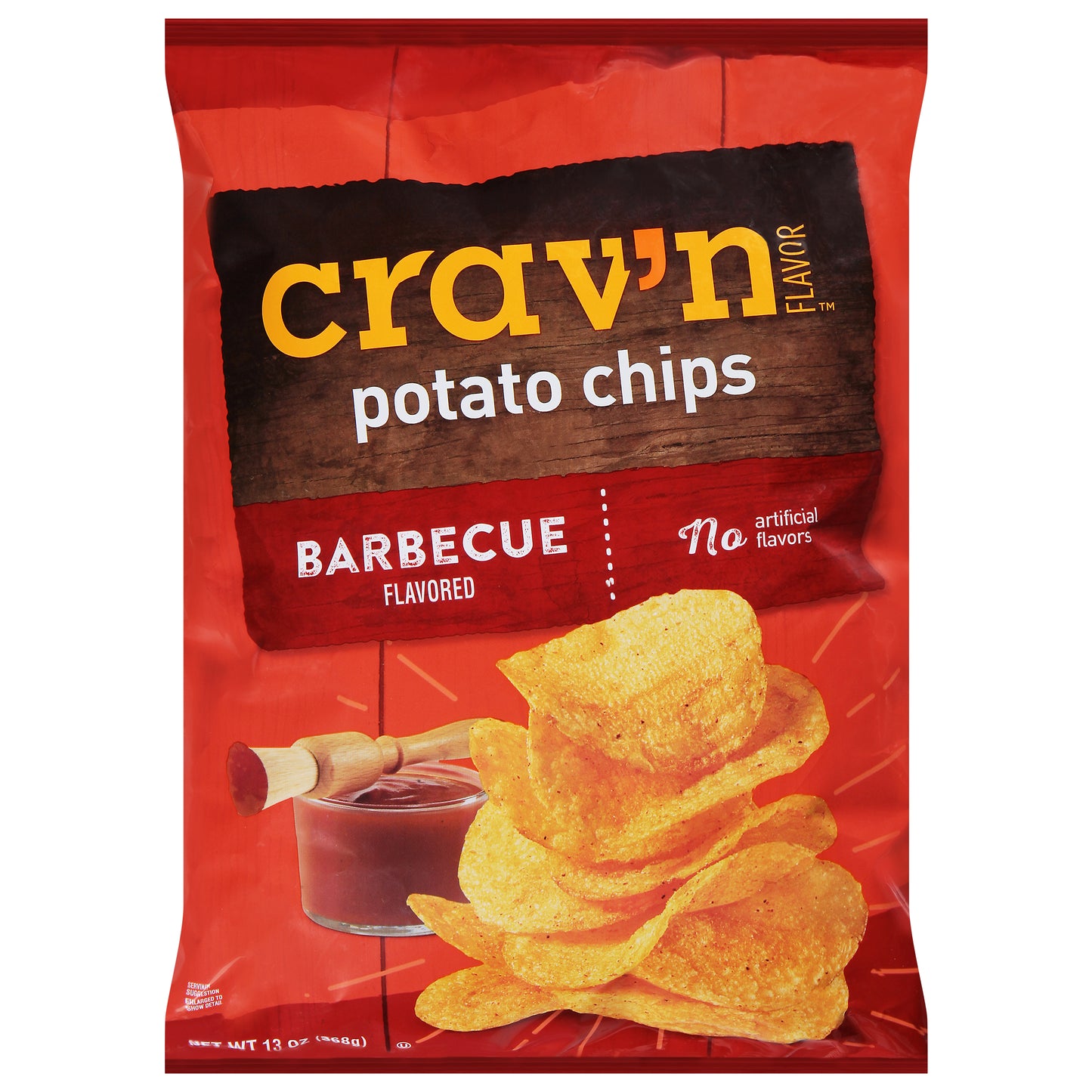 Crav'n Flavor Barbecue Flavored Potato Chips 13 oz