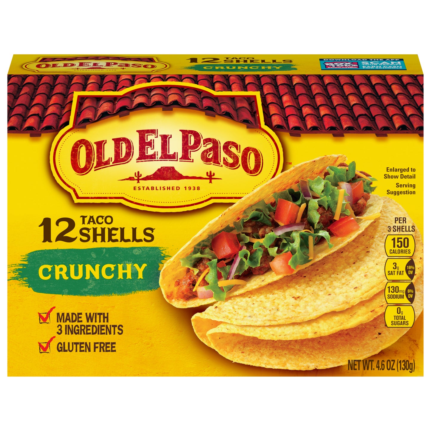 Old El Paso Crunchy Taco Shells, Gluten-Free, 12 ct., 4.6 oz.