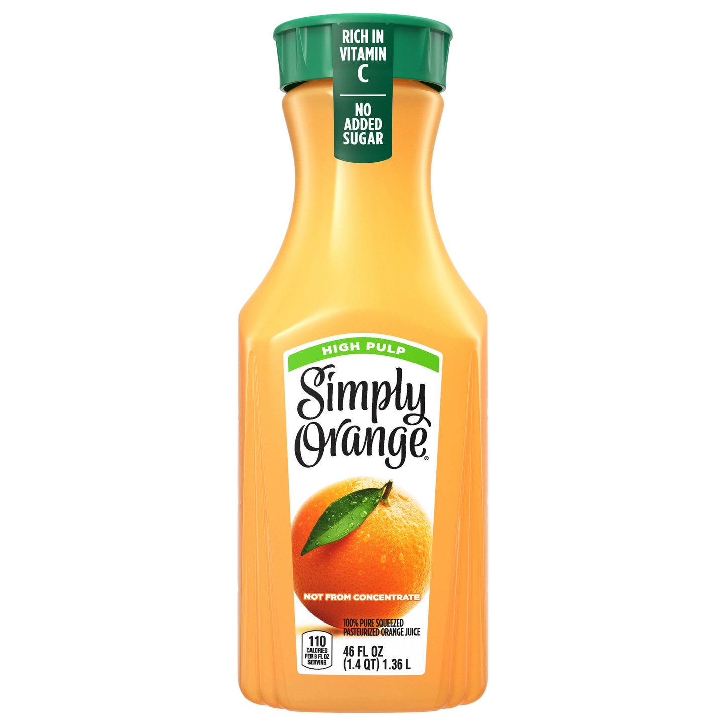 Simply Orange High Pulp Juice Bottle, 46 fl oz