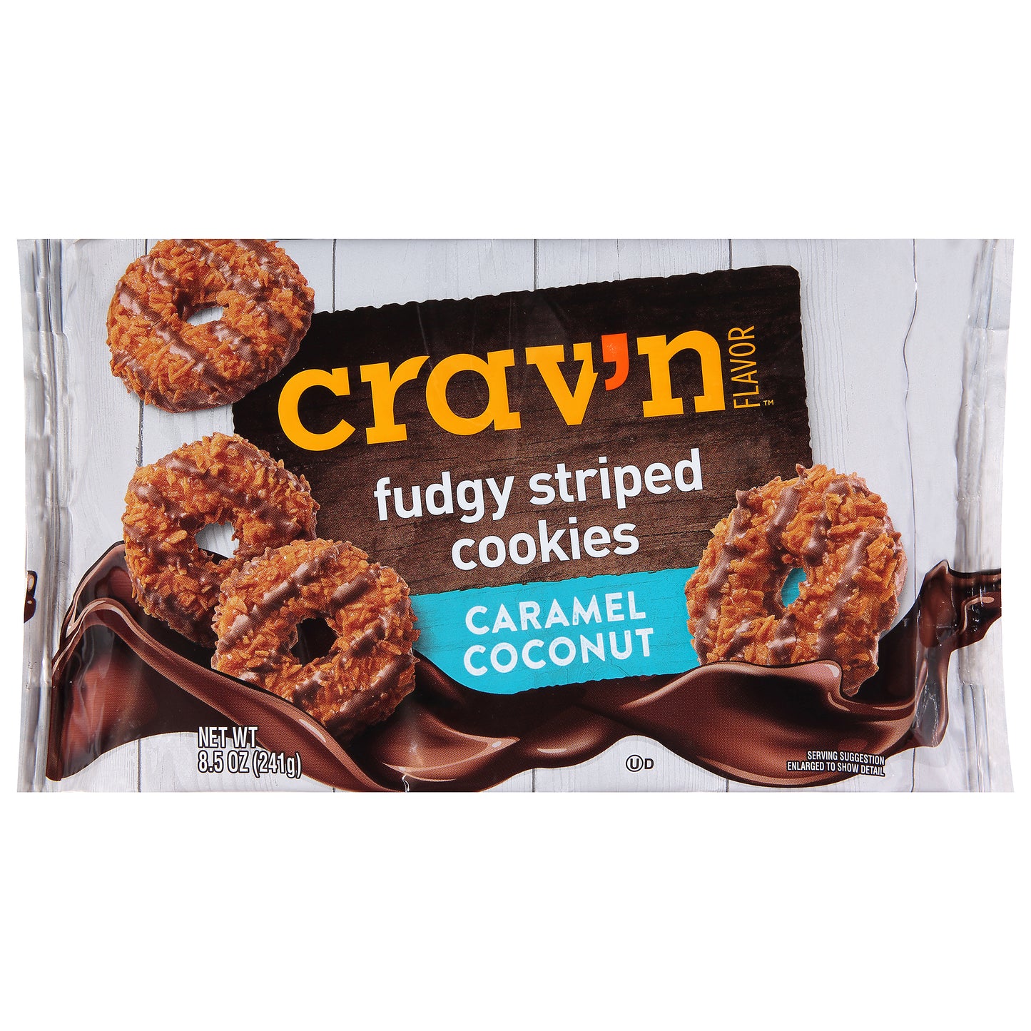 Crav'n Flavor Caramel Coconut Fudgy Striped Cookies 8.5 oz
