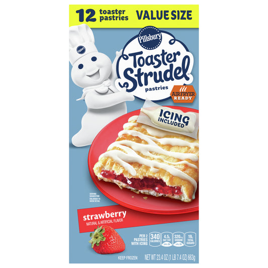 Pillsbury Toaster Strudel Pastries, Strawberry, 12 ct, 23.4 oz