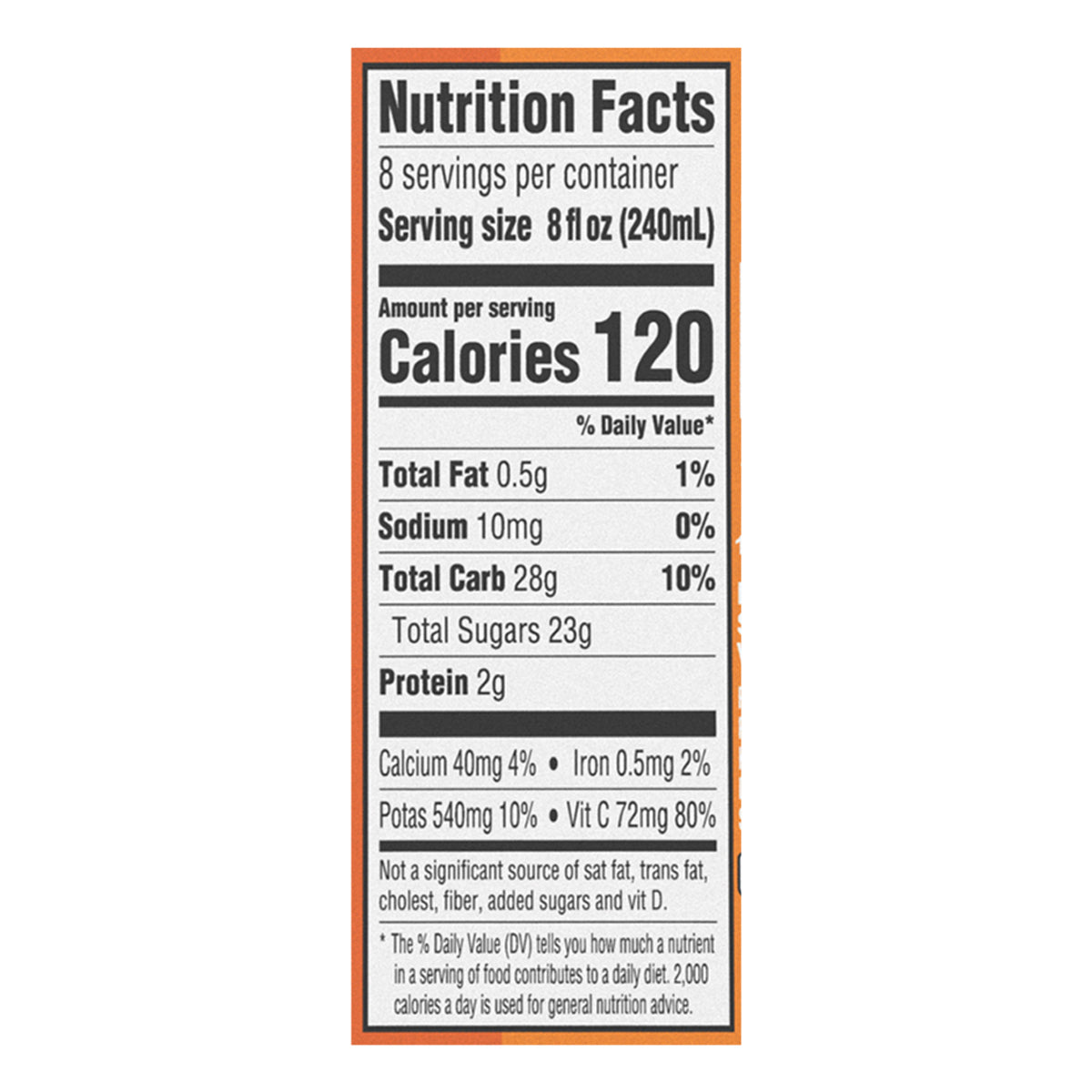 Food Club No Pulp Original Orange 100% Juice 0.5 gal