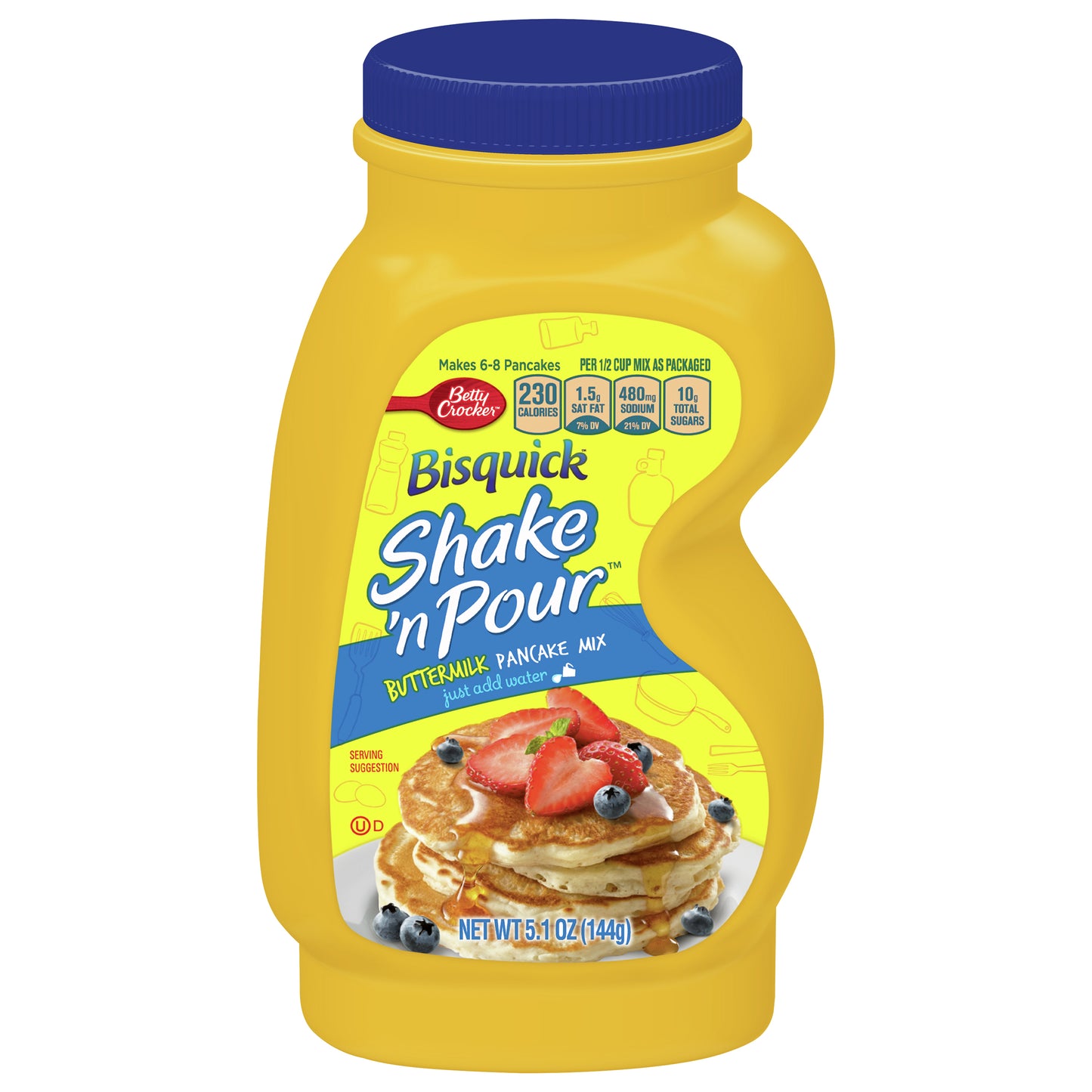 Betty Crocker Bisquick Shake 'n Pour Buttermilk Pancake Mix, 5.1 oz.