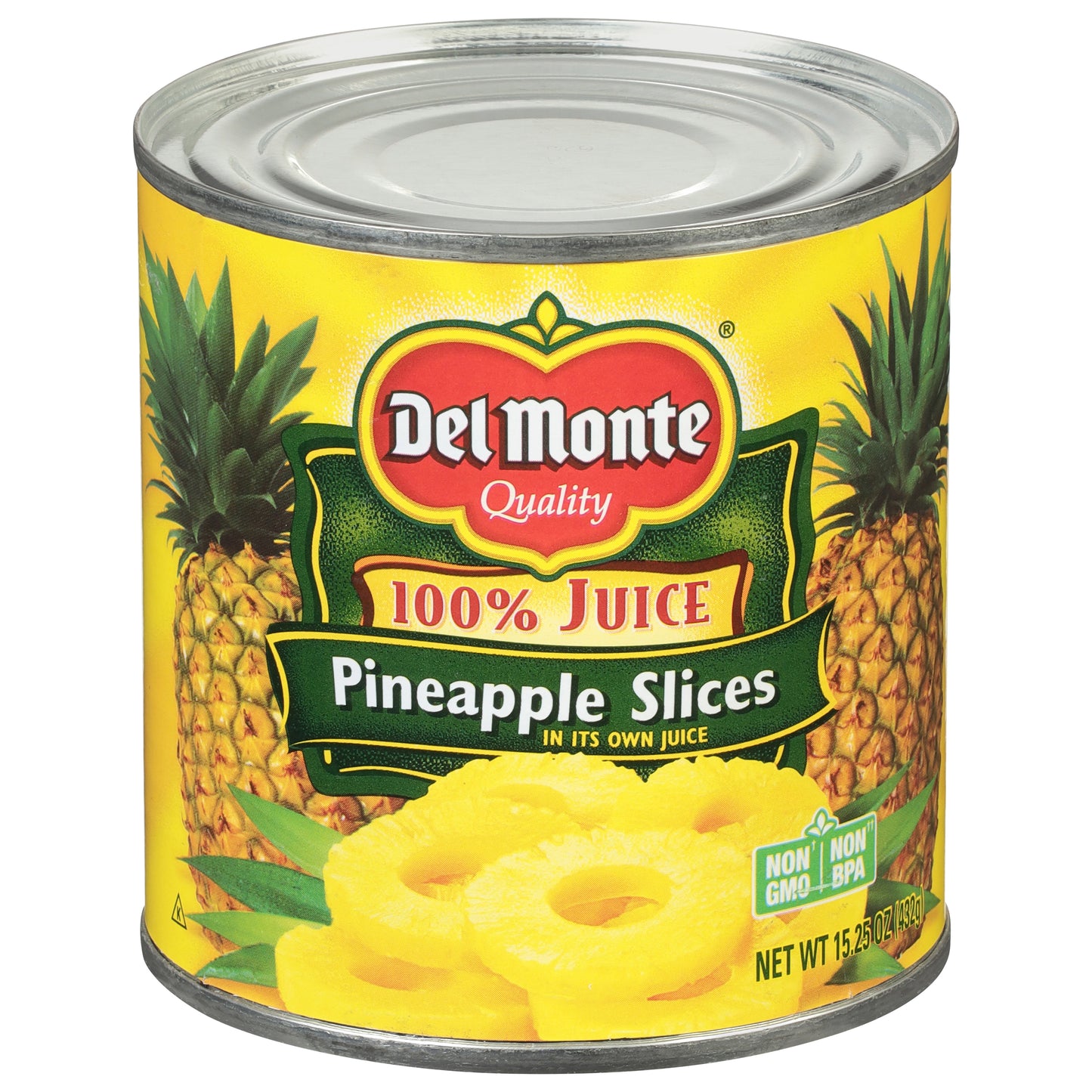 Del Monte 100% Juice Pineapple Slices 15.25 oz