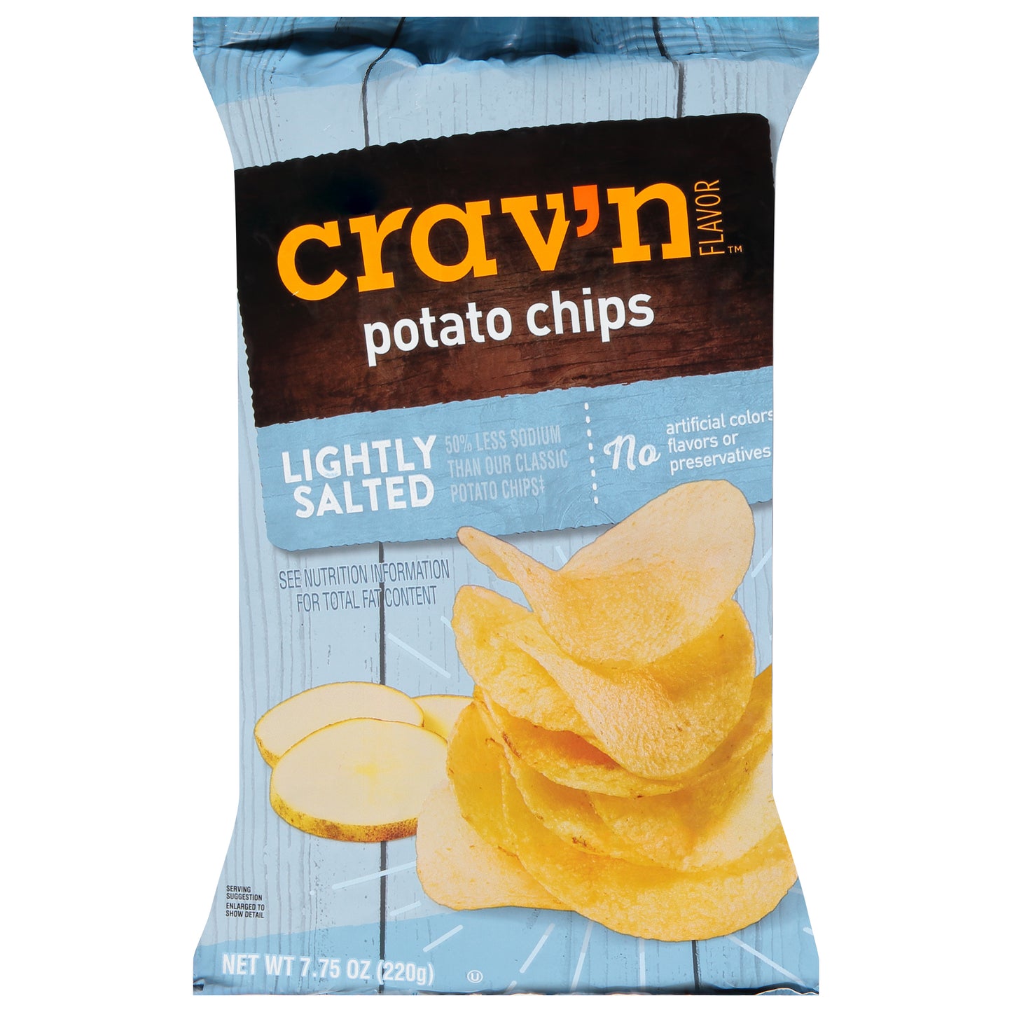 Crav'n Flavor Lightly Salted Potato Chips 7.75 oz