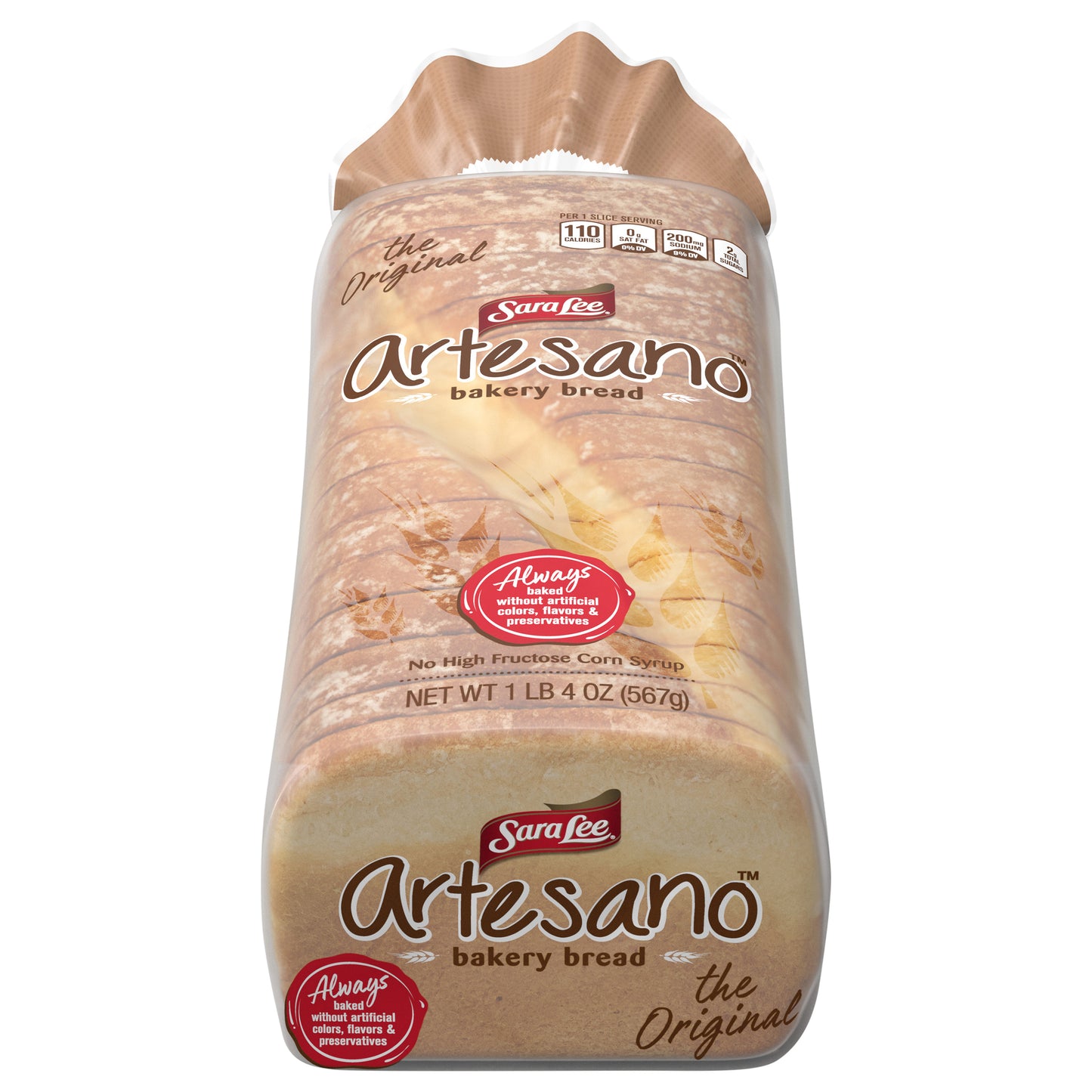 Sara Lee Artesano Bakery Bread Original Pre-sliced Bread Loaf, 20 oz
