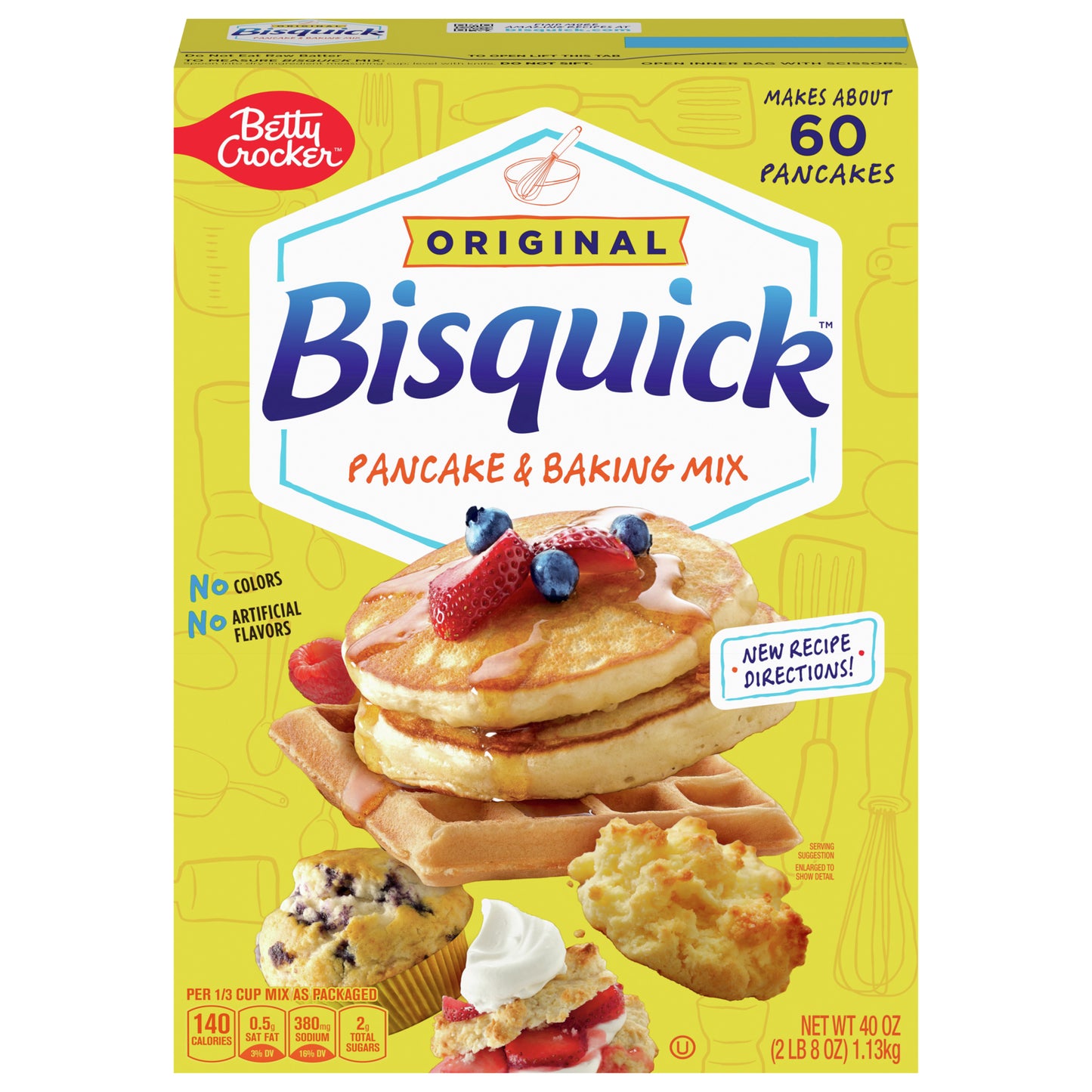 Betty Crocker Bisquick Original Pancake & Baking Mix, 40 oz.