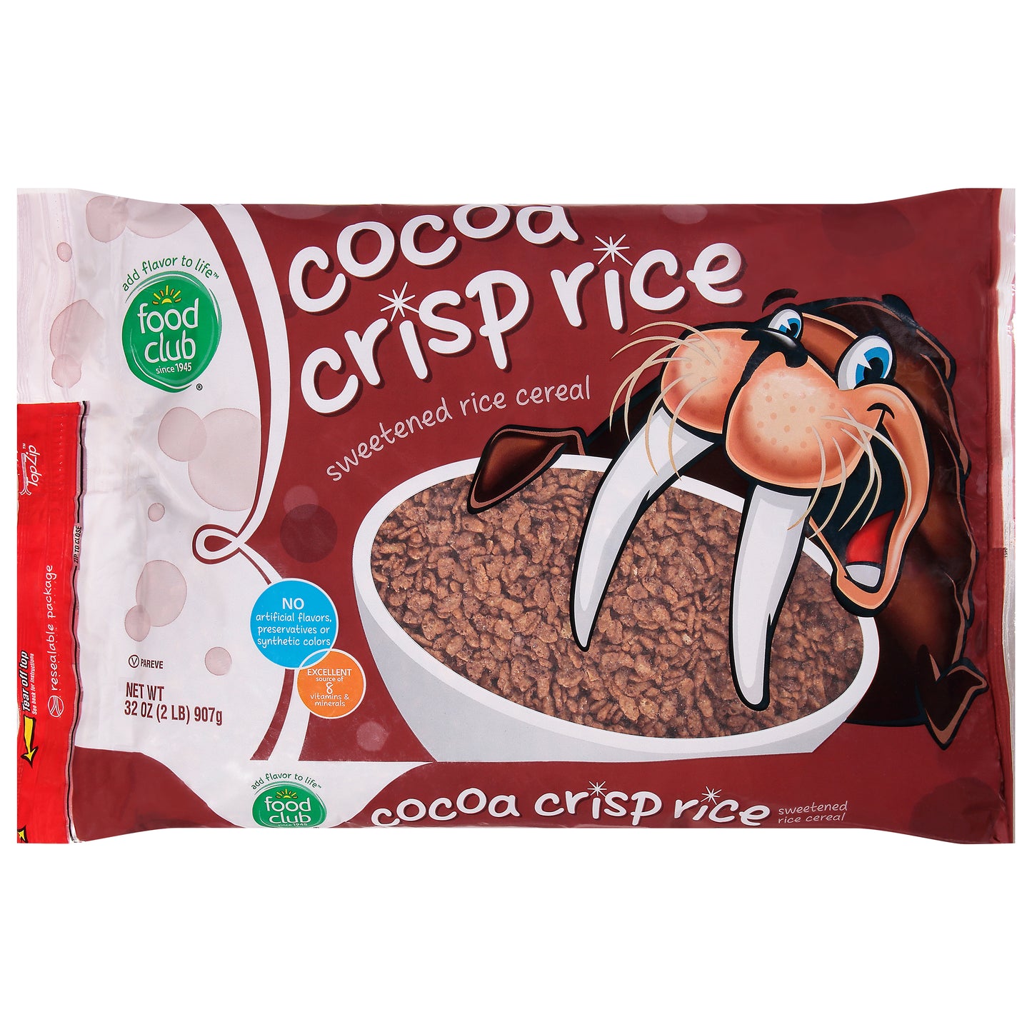 Food Club Cocoa Crisp Rice Cereal 32 oz