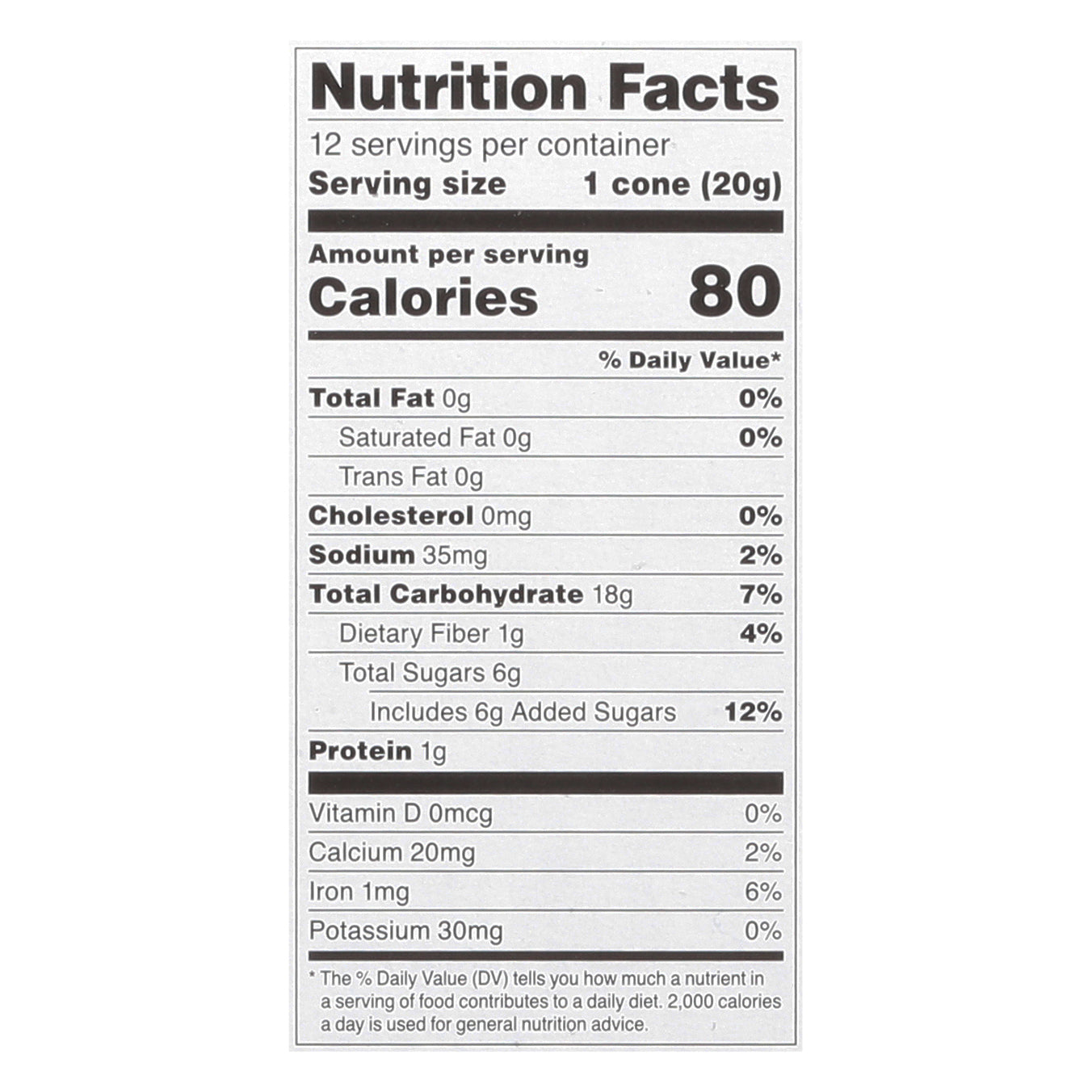 Food Club Waffle Cones 12 ea