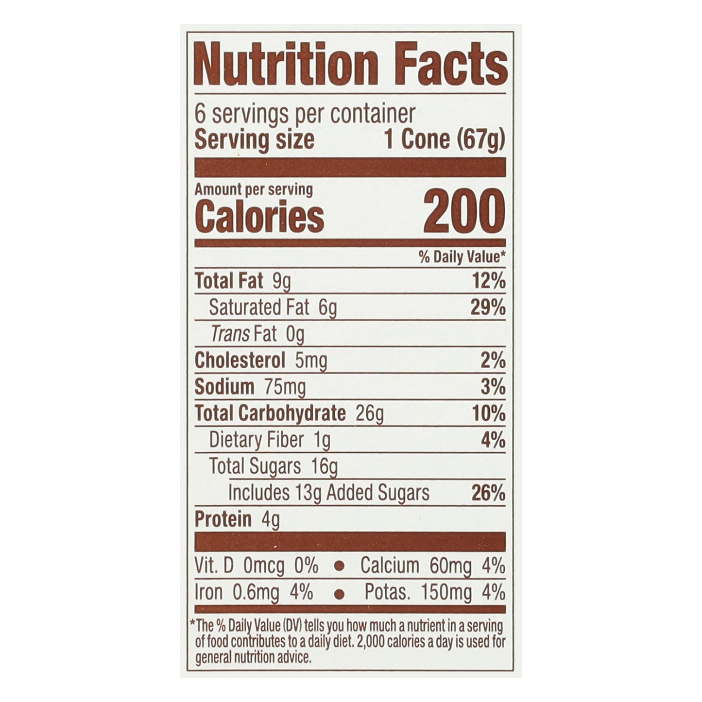 Mayfield Creamery Vanilla Sundae Cones 6 - 3.5 fl oz Packs