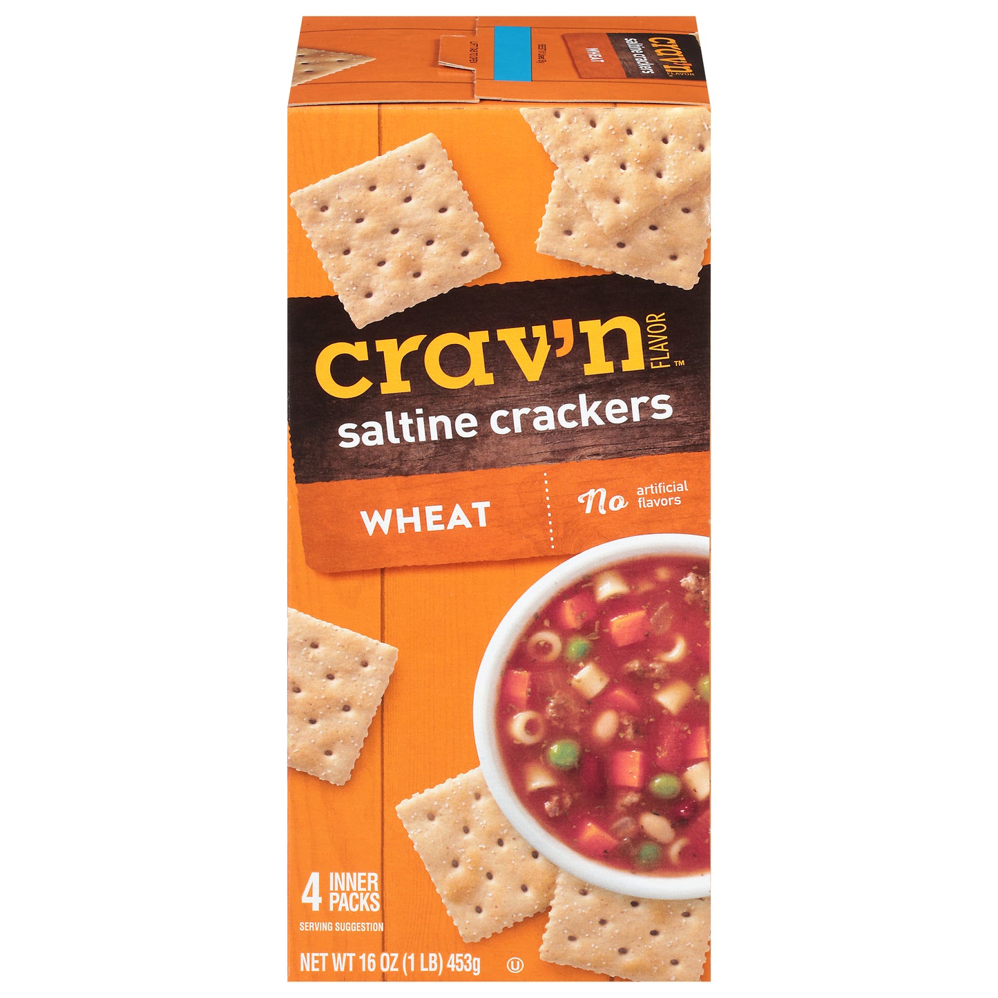 Crav'n Flavor 4 Inner Packs Wheat Saltine Crackers 4 ea