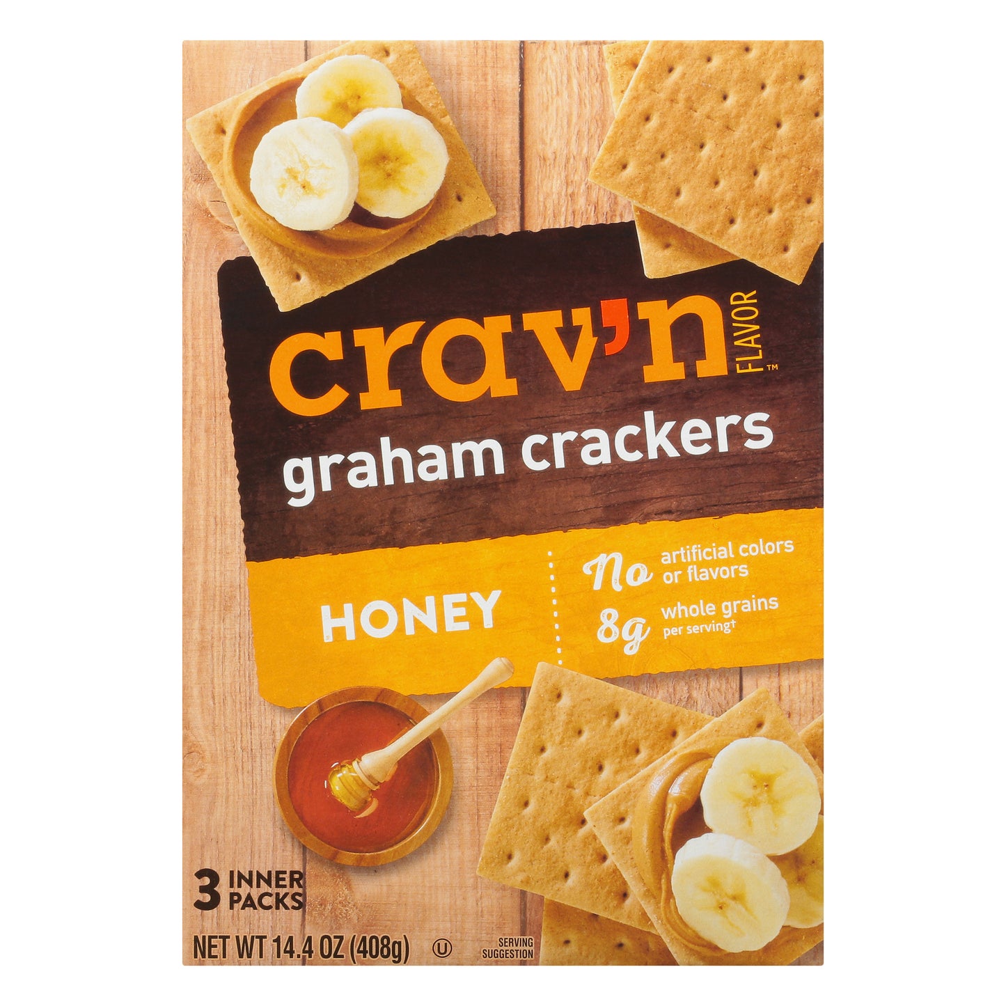 Crav'n Flavor 3 Packs Honey Graham Crackers 3 ea