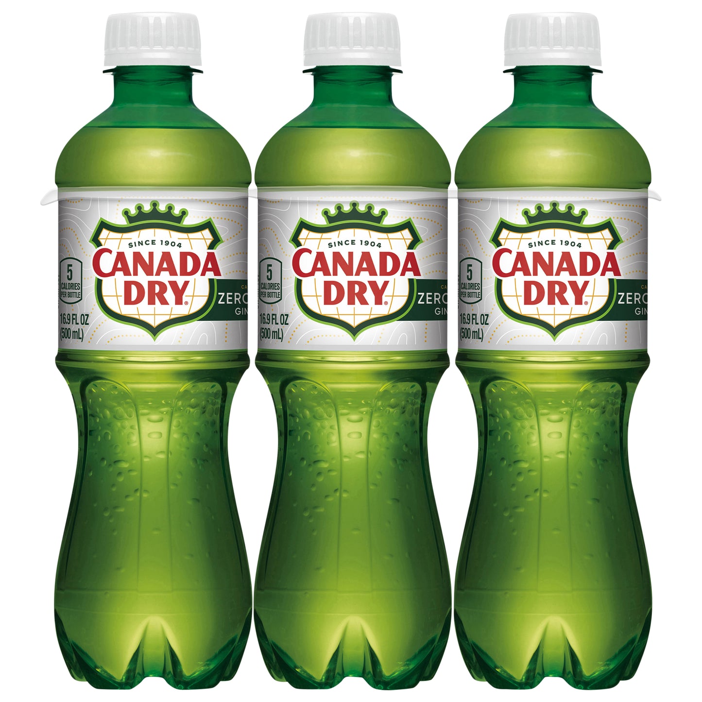 Canada Dry Zero Sugar Ginger Ale Soda, .5 L bottles, 6 pack