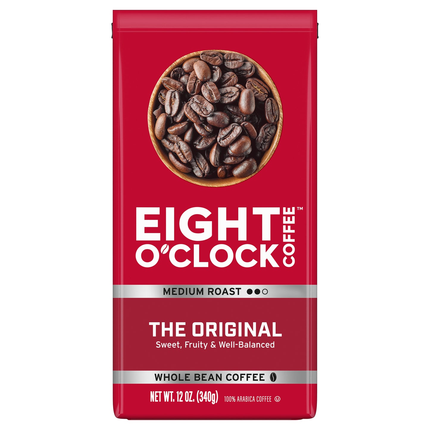 Eight O'Clock Coffee Medium Roast Whole Bean The Original Coffee 12 oz