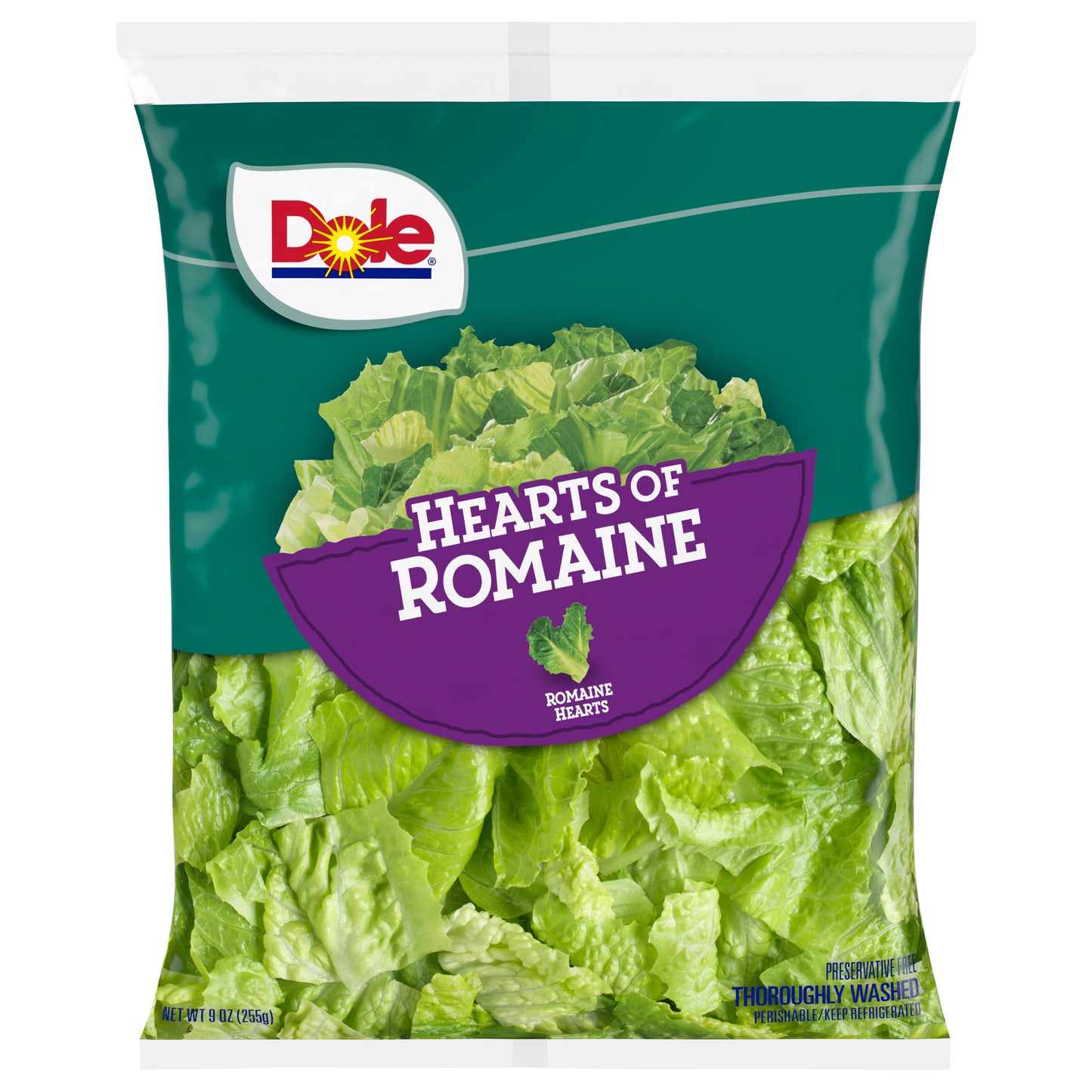 Dole Hearts of Romaine 9 oz Bag