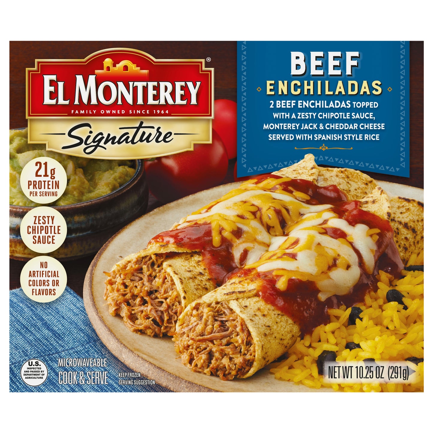El Monterey Signature Frozen Entrée Beef Enchiladas 10.25oz