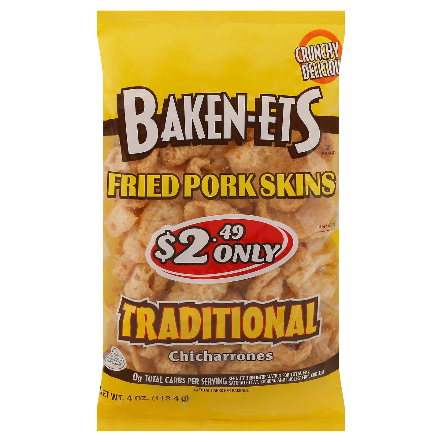 Baken-Ets Traditional Fried Pork Skins 4 oz