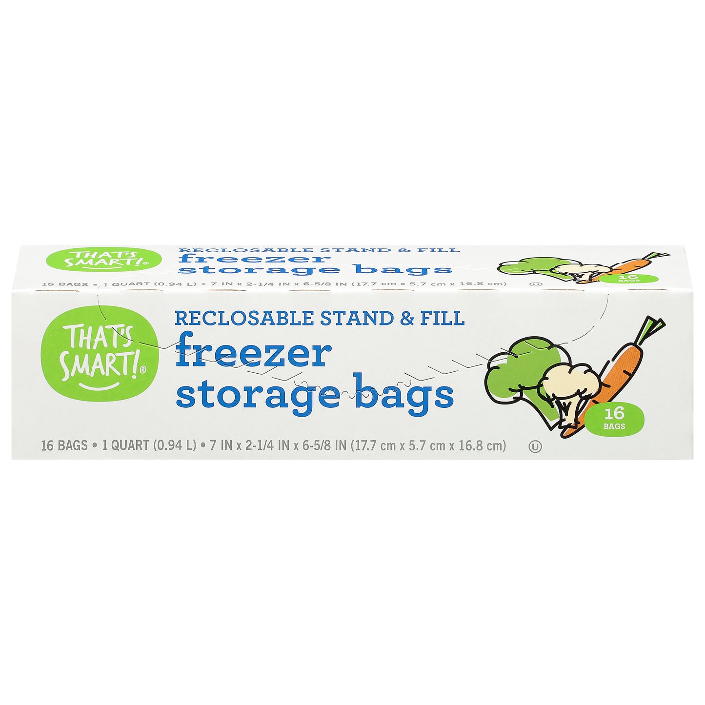 That's Smart! 1 Quart Freezer Storage Bags 16 ea