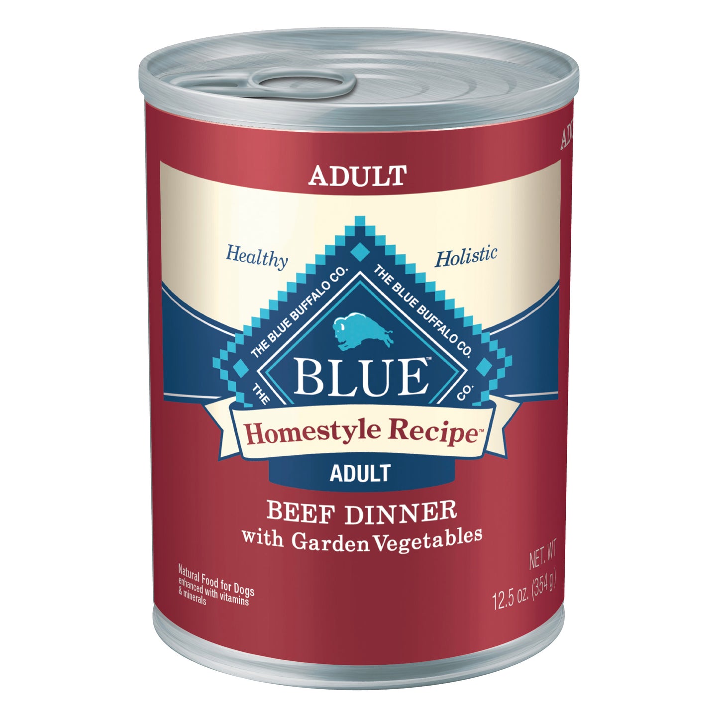 Blue Buffalo Homestyle Recipe Natural Adult Wet Dog Food, Beef 12.5-oz Can