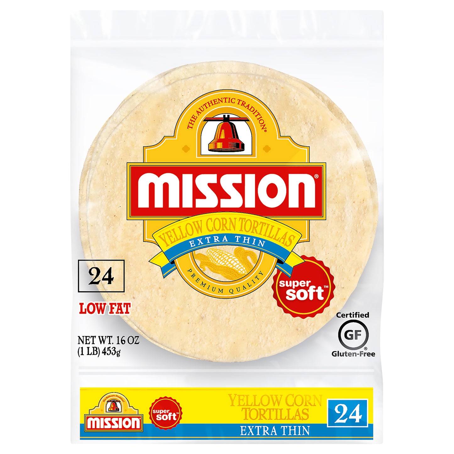 Mission Extra Thin Yellow Corn Tortillas, 24 Count