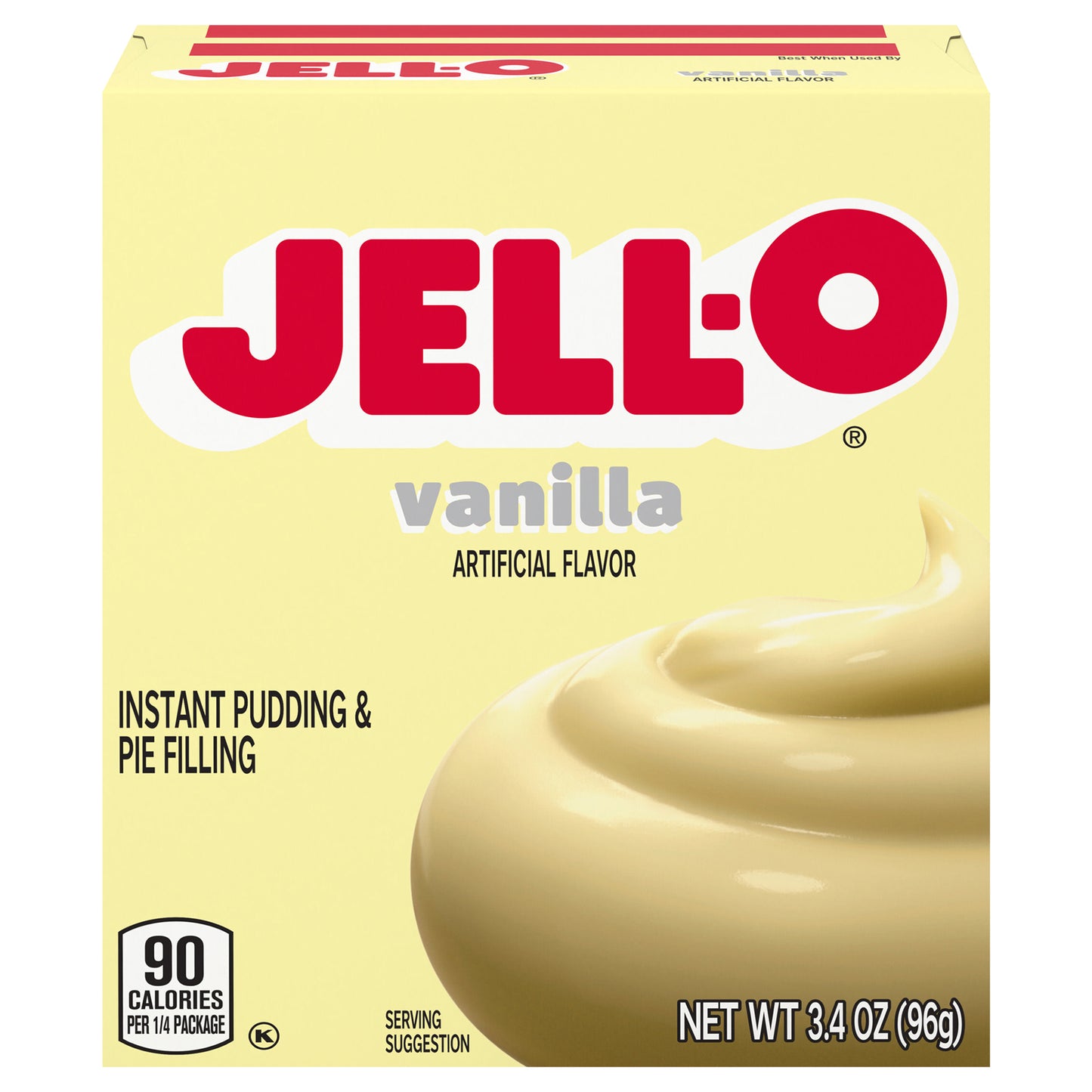 Jell-O Vanilla Artificially Flavored Instant Pudding & Pie Filling Mix, 3.4 oz. Box