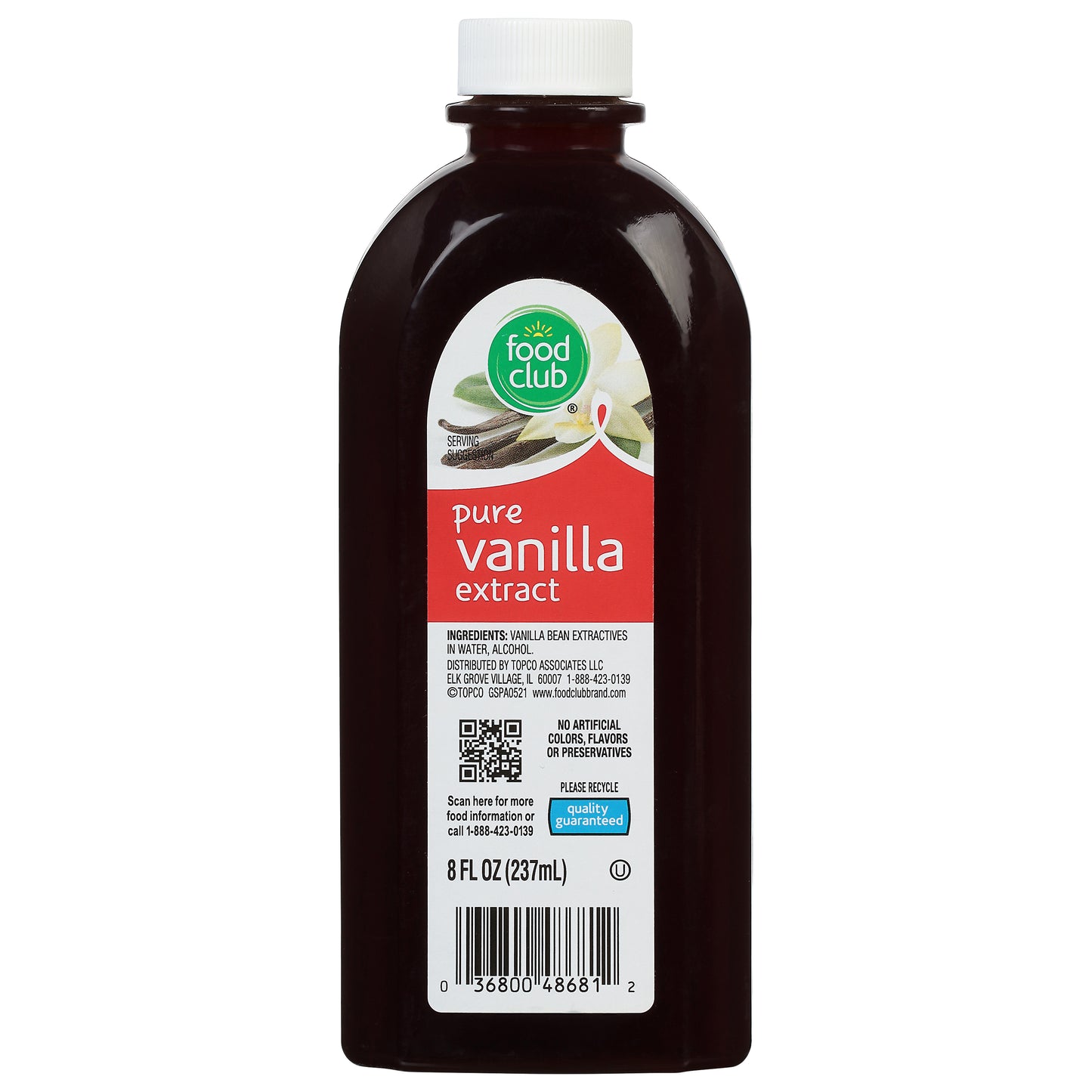Food Club Pure Vanilla Extract 8 fl oz