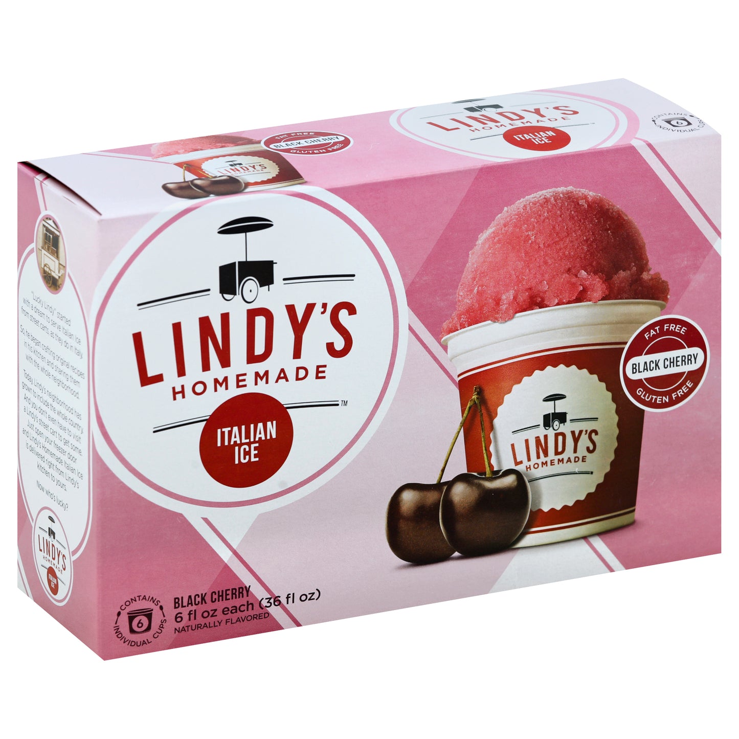 Lindy's Italian Ice 6 ea - BLACK CHERRY