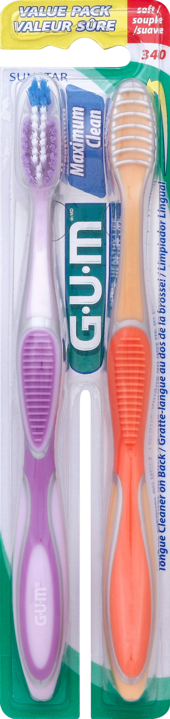 GUM GUM MAX CLEAN TB SOFT #340 2 CT