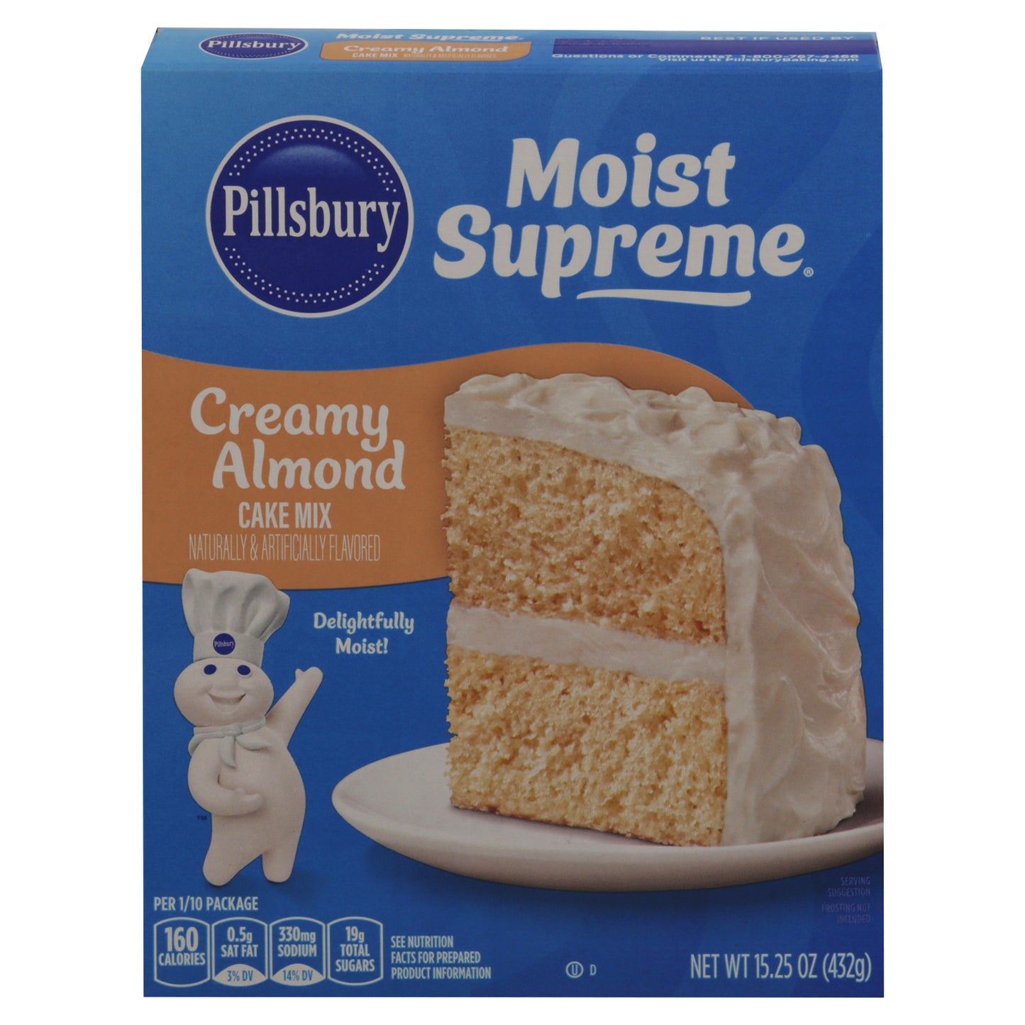 Pillsbury Moist Supreme Creamy Almond Cake Mix 15.25 oz