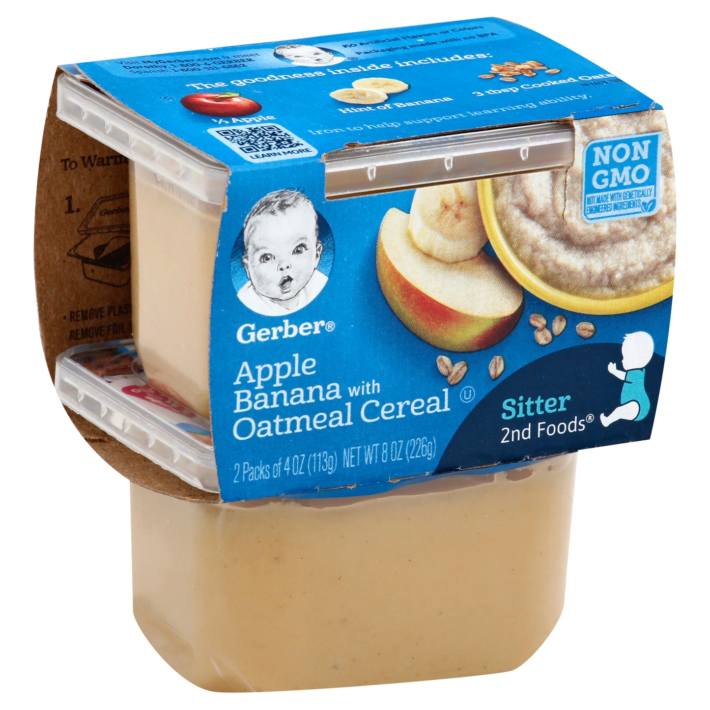 Gerber Apple Banana with Oatmeal Cereal 2 ea