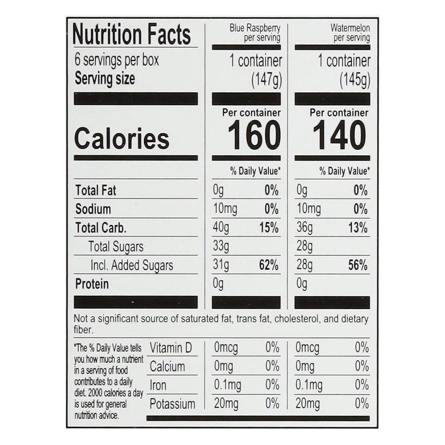 Luigi's Blue Raspberry & Watermelon Real Italian Ice 6 - 6 fl oz Cups