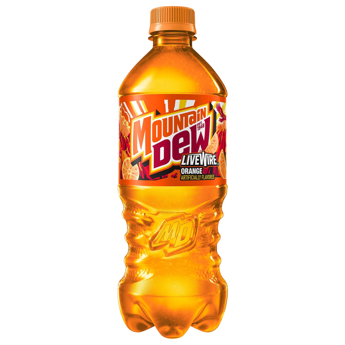 Mountain Dew Live Wire Soda Orange 20 Fl Oz