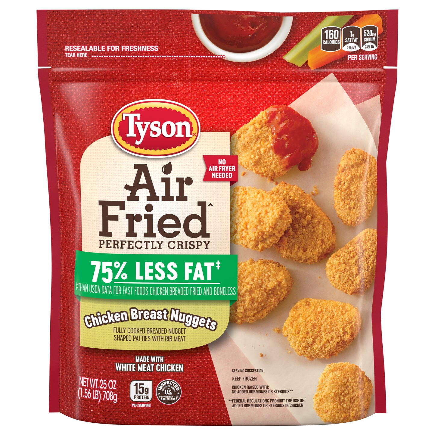 Tyson Air Fried Perfectly Crispy Frozen Chicken Nuggets