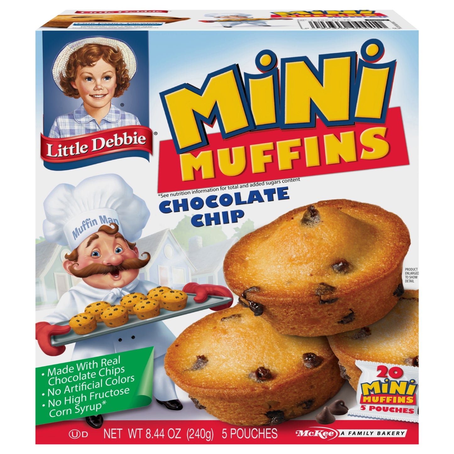 Snack Cakes, Little Debbie Family Pack Mini Muffins (Chocolate Chip)