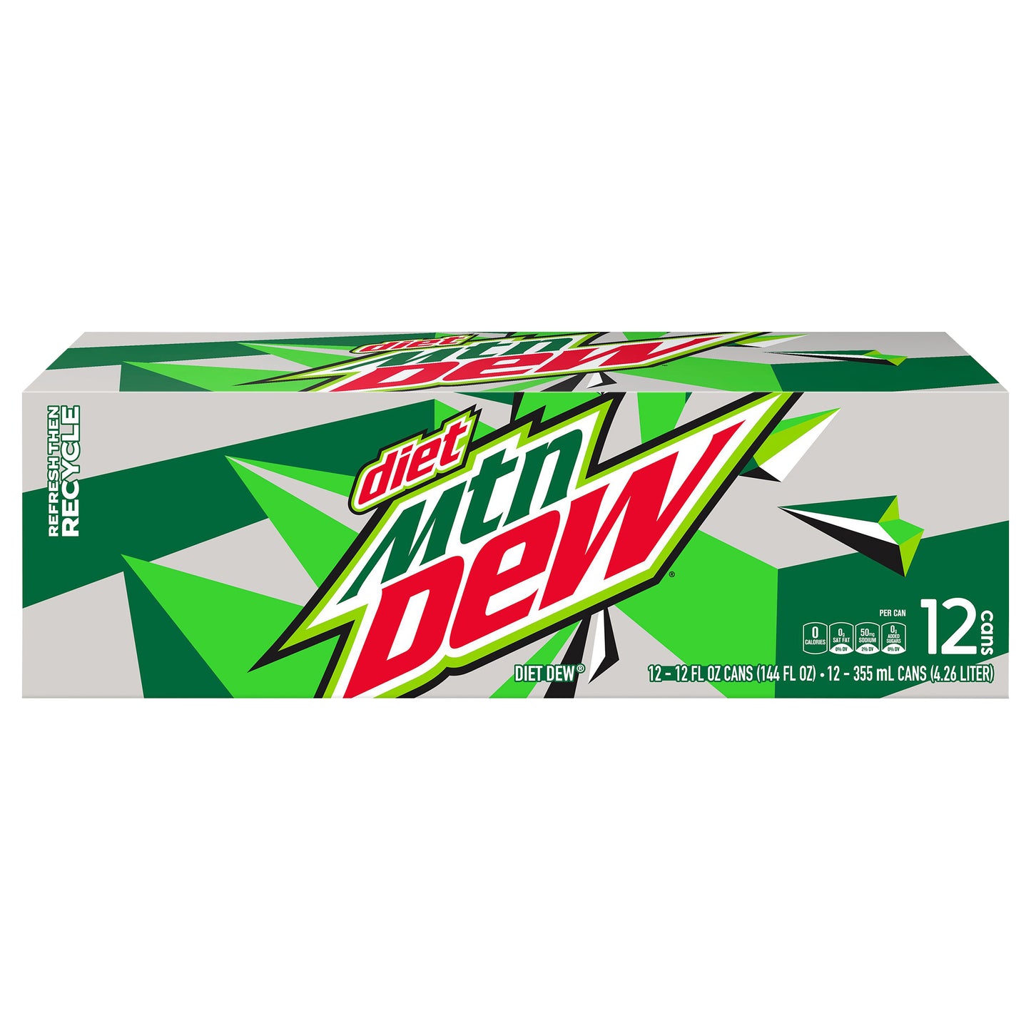 Mtn Dew Diet Soda Citrus 12 Fl Oz 12 Count