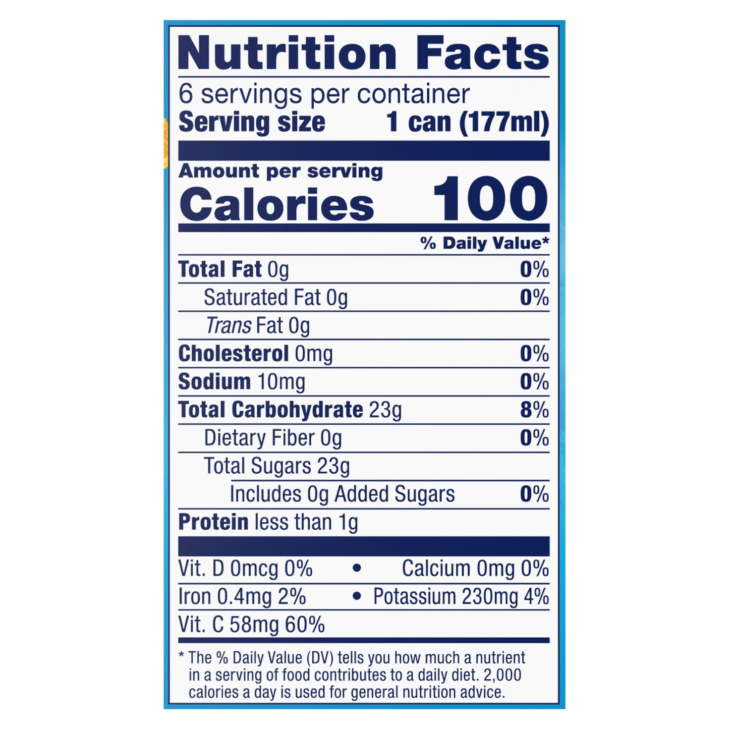 Dole Pineapple Orange 100% Juice 6 - 6 fl oz Cans