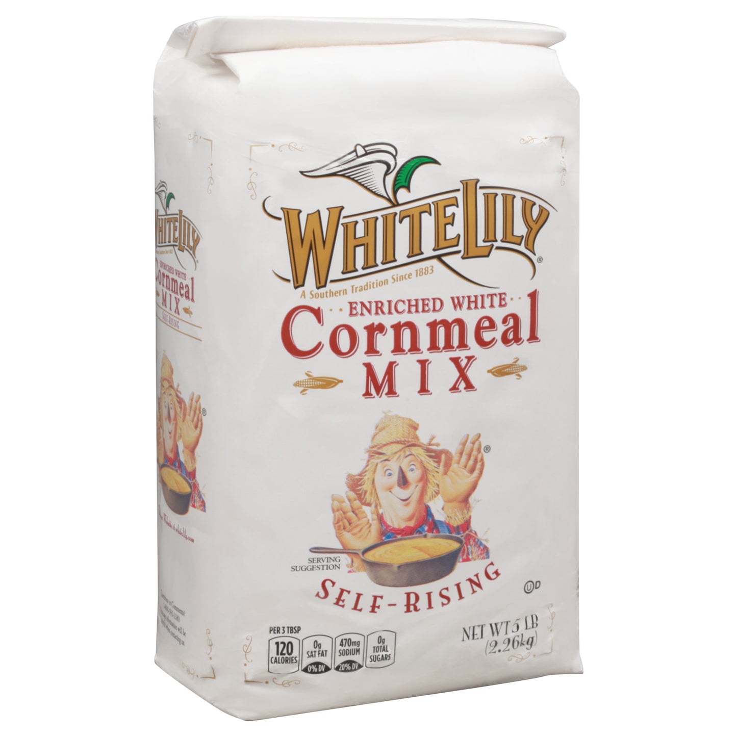 White Lily Self-Rising Enriched White Cornmeal Mix 5 lb