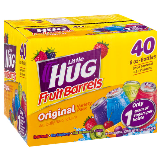 Little Hug Original Variety Pack Fruit Barrels 40 ea
