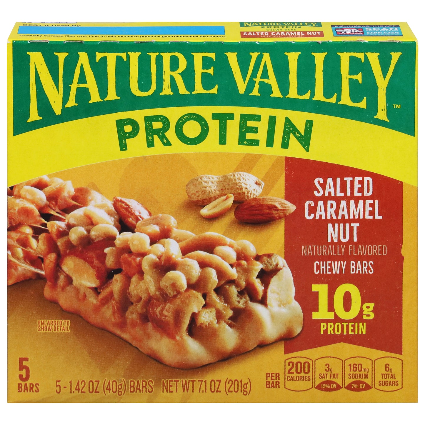 Nature Valley Protein Salted Caramel Nut Chewy Bars 5 - 1.42 oz Bars
